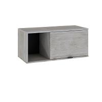 Armário Aéreo Com nicho E Porta Basculante 35x80x35cm Wlnp80 Snow - Preto - 1