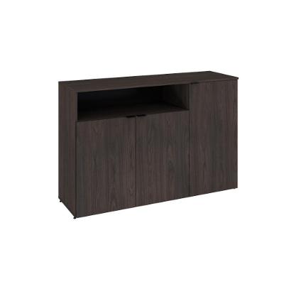 Armário Aparador Com 03 Portas E Nicho 89,5x135x42cm Wlap135 Terracota - Preto