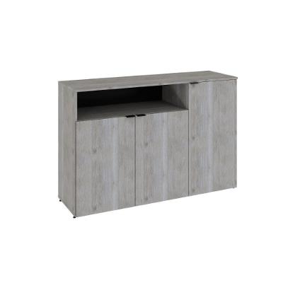 Armário Aparador Com 03 Portas E Nicho 89,5x135x42cm Wlap135 Snow - Preto