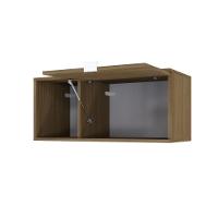 Armário Aéreo Com nicho E Porta Basculante 35x80x35cm Wlnp80 Vermont Oak - Branco - 6