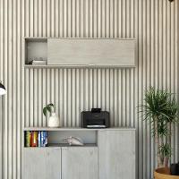 Armário Aéreo Com nicho E Porta Basculante 35x135x35cm Wlnp135 Snow - Branco