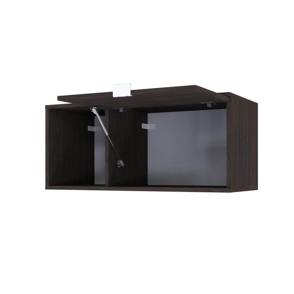 Armário Aéreo Com nicho E Porta Basculante 35x80x35cm Wlnp80 Terracota - Branco - 5