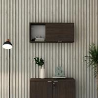 Armário Aéreo Com nicho E Porta Basculante 35x80x35cm Wlnp80 Terracota - Branco