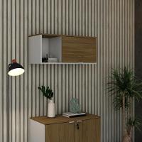 Armário Aéreo Com nicho E Porta Basculante 35x80x35cm Wlnp80 Com vermont Oak - 2