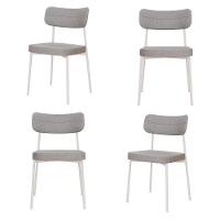 Cadeira Mynna Fixa C/4 Pes 525 X 470 X 790 Mm C/4 Um Pés Brancos.corriente Cinza Claro Corriente Cinza Claro - 1