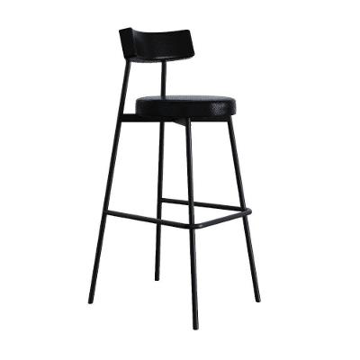 Banqueta Alta Stout Ae: 100 / Aa: 75cm Bqst7510 Courino Preto Courino Preto