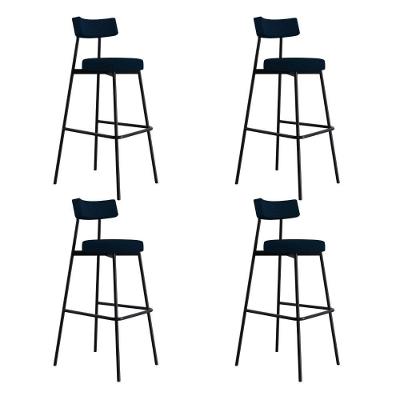 Banqueta Alta Stout Ae: 100 / Aa: 75cm C/04 Un. Bqst7510.4 Etnico Marinho Etnico Marinho
