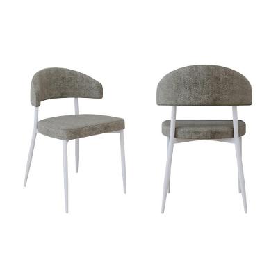 2 Unidades Cadeira Bless Fixa C/4 Pés 53 X 55 X 78cm Pés Brancos. Lautrec Marrom Lautrec Marrom