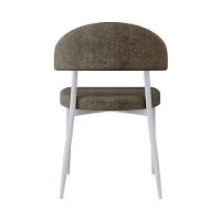 2 Unidades Cadeira Bless Fixa C/4 Pés 53 X 55 X 78cm Pés Brancos. Lautrec Marrom Lautrec Marrom - 5