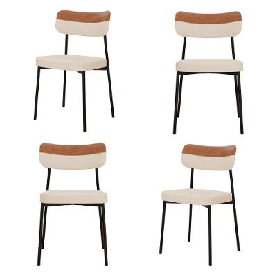 Cadeira Mynna Fixa C/4 Pes 525 X 470 X 790 Mm C/4 Un. Crt.areia/courino Caramelo Crt Areia/courino Caramelo