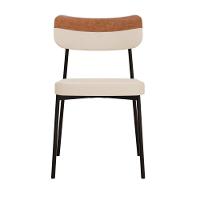 Cadeira Mynna Fixa C/4 Pes 525 X 470 X 790 Mm C/4 Un. Crt.areia/courino Caramelo Crt Areia/courino Caramelo