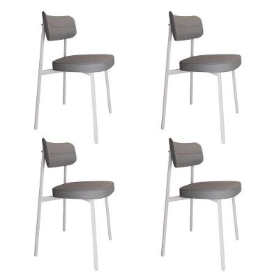 Cadeira Alloa Fixa C/4 Pés 50 X 44,7 X 83,8 Cm C/4 Un. Corriente Cinza Claro Corriente Cinza Claro