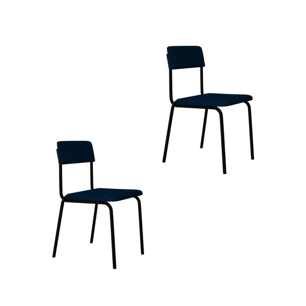 Cadeira Fit Fixa C/4 Pes 475 X 505 X 810 Mm C/2 Un. Corriente Azul Corriente Azul - 1