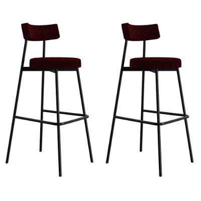Banqueta Alta Stout Ae: 100 / Aa: 75cm C/02 Un. Bqst7510.2 Boucle Bordô Boucle Bordô