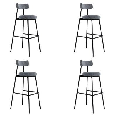 Banqueta Alta Stout Ae: 100 / Aa: 75cm C/04 Un. Bqst7510.4 Névoa Prata City Névoa Prata City