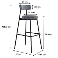 Banqueta Alta Stout Ae: 100 / Aa: 75cm C/04 Un. Bqst7510.4 Névoa Prata City Névoa Prata City - 5