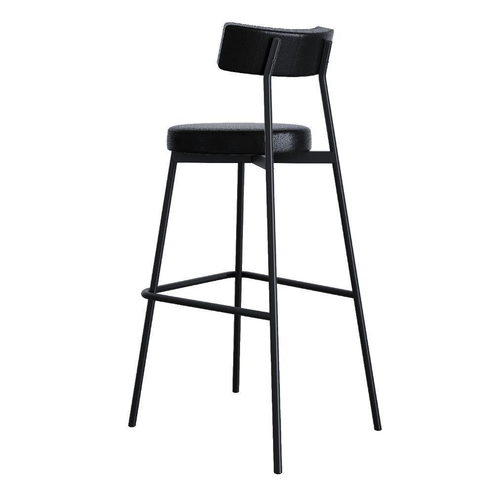 Banqueta Alta Stout Ae: 100 / Aa: 75cm C/04 Un. Bqst7510.4 Courino Preto Courino Preto - 4