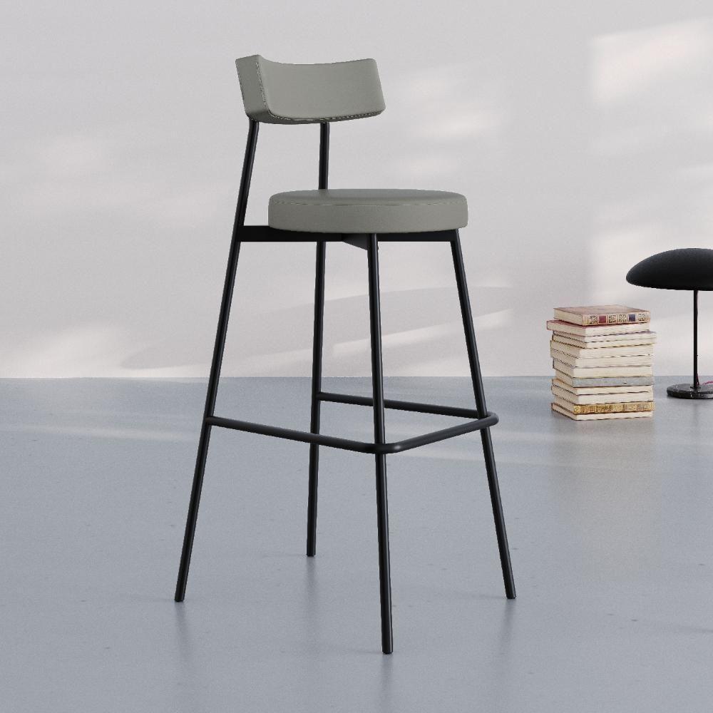 Banqueta Alta Stout Ae: 100 / Aa: 75cm C/04 Un. Bqst7510.4 Courino Venus Cinza Cn.venus Cinza - 2