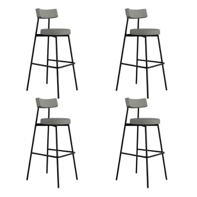 Banqueta Alta Stout Ae: 100 / Aa: 75cm C/04 Un. Bqst7510.4 Courino Venus Cinza Cn.venus Cinza