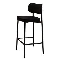 Banqueta Alloa Fixa Pés 50 X 44,7 X 103,5 Mm C/ Pés Pretos - Corriente Preto - Preto Fosco Epoxi Corriente Preto - 1