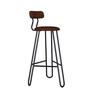 Conjunto 2 Banquetas Alta Ginger Com Encosto Courino Whisky