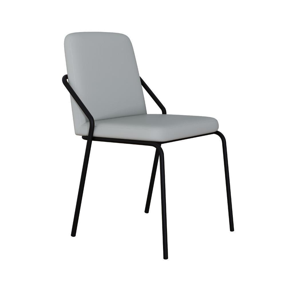 Cadeira Bloom Fixa C-4 Pes S-braco 490x580x850 Mm Com 1 Un Courino Saturno Off White Courino Saturno Off White - 1