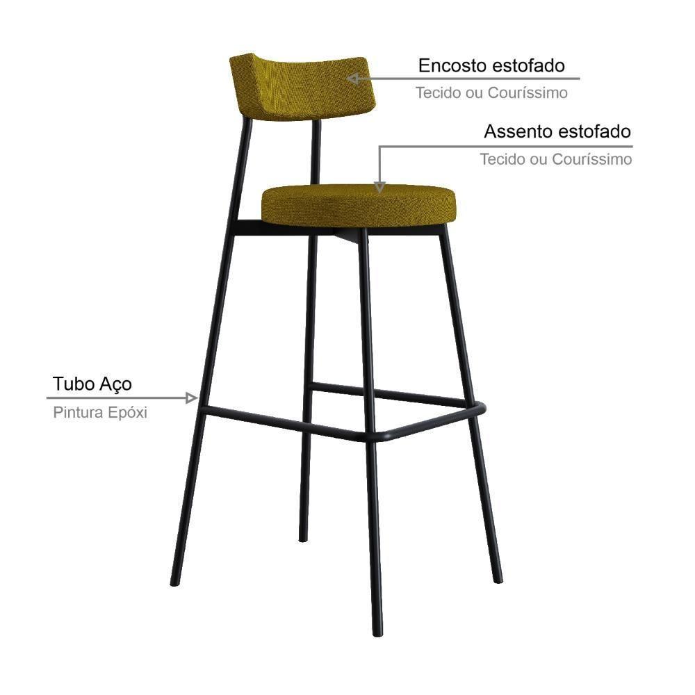 Banqueta Alta Stout Ae: 100 / Aa: 75cm Bqst7510 Mostarda City Mostarda City - 3
