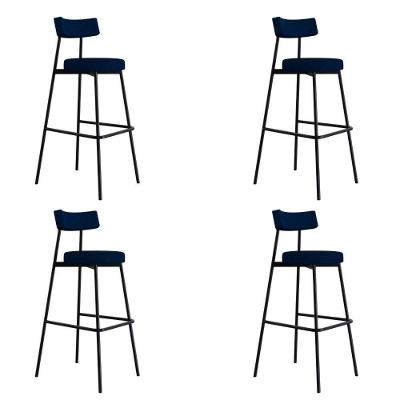 Banqueta Alta Stout Ae: 100 / Aa: 75cm C/04 Un. Bqst7510.4 Azul Corriente Azul Corriente