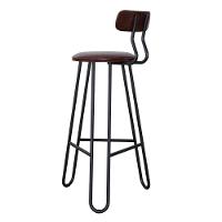 Conjunto 4 Banquetas Alta Ginger Com Encosto Courino Café - 2