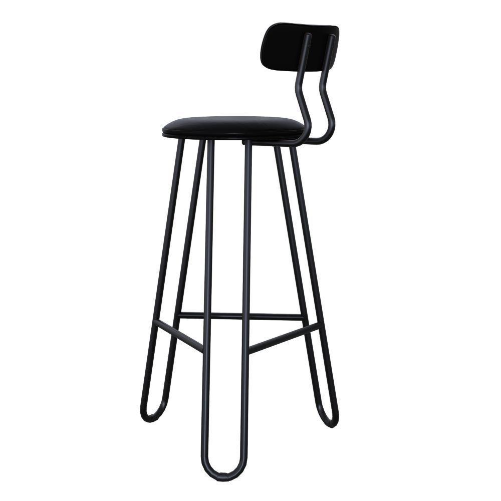 Conjunto 2 Banquetas Alta Ginger Courino Preto - 2