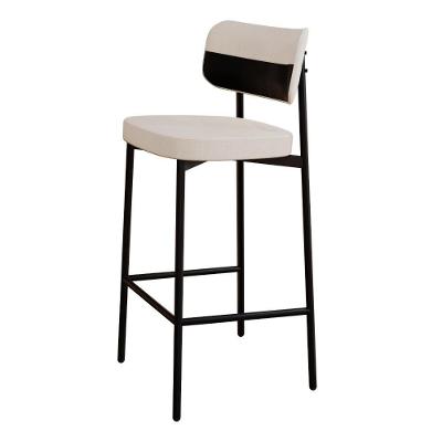 Banqueta Alloa Fixa C/4 Pés 50 X 44,7 X 103,5 Mm C/1 Un. Corriente Palha/courino Preto Corriente Palha/courino Preto