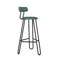 Conjunto 2 Banquetas Alta Ginger Com Encosto Courino Urano Verde Sálvia - 1