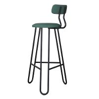 Conjunto 2 Banquetas Alta Ginger Com Encosto Courino Urano Verde Sálvia - 2