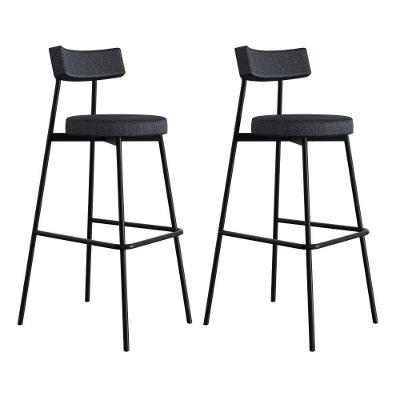 Banqueta Alta Stout Ae: 100 / Aa: 75cm C/02 Un. Bqst7510.2 Grafite Corriente Grafite Corriente