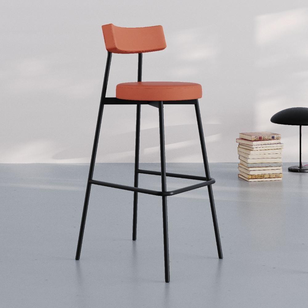 Banqueta Alta Stout Ae 100 Aa 75cm Com 2 Unidades Bqst7510.2 Courino Marte Terra Rosê - 2