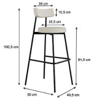 Banqueta Alta Stout Ae: 100 / Aa: 75cm Bqst7510 Areia Corriente Areia Corriente - 5