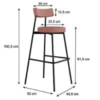 Banqueta Alta Stout Ae: 100 / Aa: 75cm C/04 Un. Bqst7510.4 Rosa Linked Rosa Linked - 5