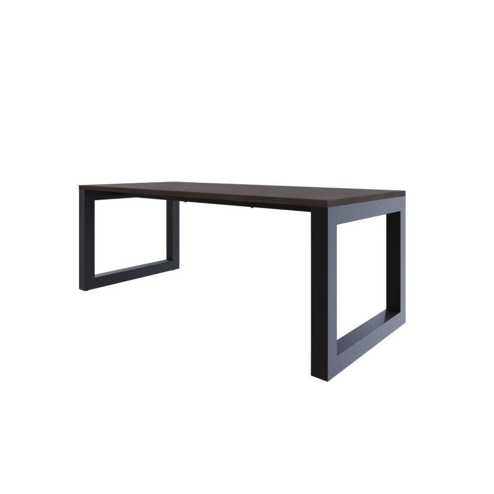 Mesa De Jantar Bronx 200x90x77cm Brmj9200 Terracota - Est.preta Terracota/est.preta - 1