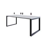 Mesa De Jantar Queens 200x90x77cm Qemj9200 Branco Tx - Est.preta Branco Tx/est.preta - 5