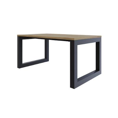 Mesa De Jantar Bronx 160x90x77cm Brmj9160 Vermont Oak - Est.preta Vermont Oak/est.preta
