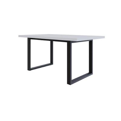 Mesa De Jantar Queens R 160x90x77cm Qemj9160r Branco Tx - Est.preta Branco Tx/est.preta