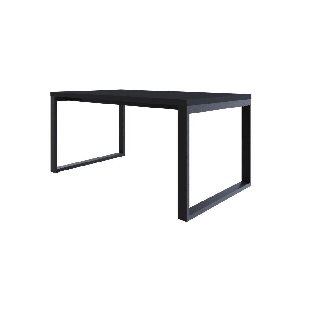 Mesa De Jantar Queens 160x90x77cm Qemj9160 Preto Tx - Est.preta Preto Tx/est.preta - 1