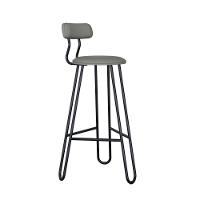 Banqueta Alta Ginger Com Encosto Courino Venus Cinza - 1