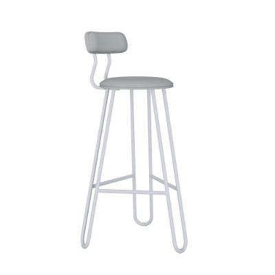 Conjunto 2 Banquetas Alta Ginger Courino Saturno Off White
