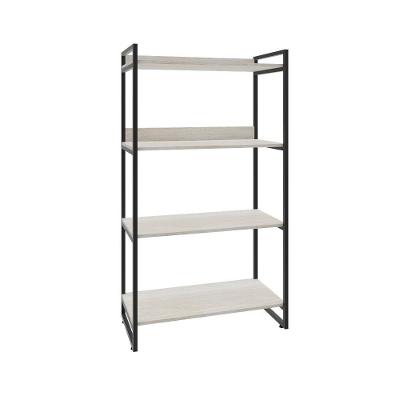 Estante Kuadra 80x40x146cm Com 4 Prateleiras Snow Estrutura Preta