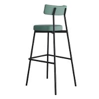 Banqueta Alta Stout Ae: 100 / Aa: 75cm C/02 Un. Bqst7510.2 Courino Urano Verde Sálvia