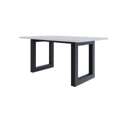 Mesa De Jantar Bronx Rg2 160x90x77cm Brmj9160rg2 Branco Tx - Est.preta Branco Tx/est.preta