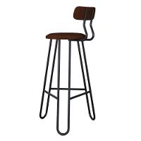 Conjunto 4 Banquetas Alta Ginger Com Encosto Courino Whisky - 3