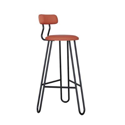 Conjunto 2 Banquetas Alta Ginger Com Encosto Courino Marte Terra Rosê