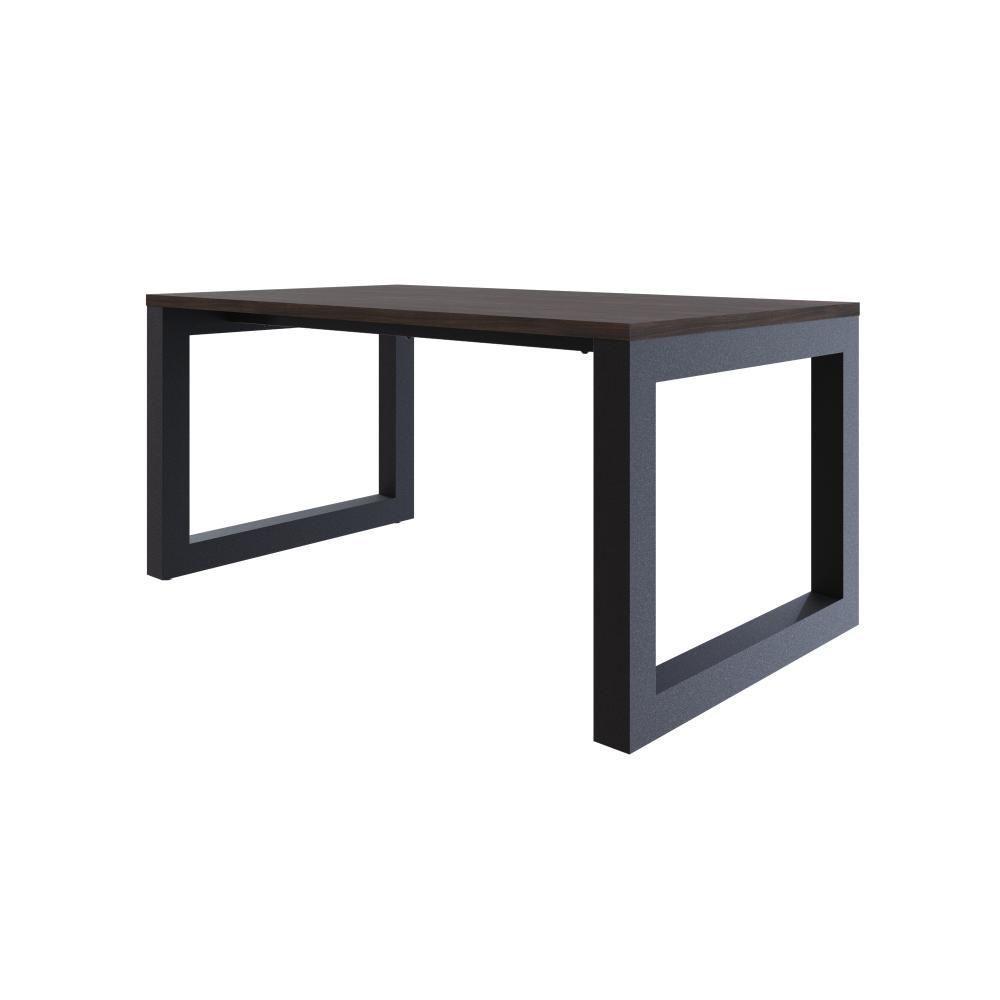 Mesa De Jantar Bronx 160x90x77cm Brmj9160 Terracota - Est.preta Terracota/est.preta - 1